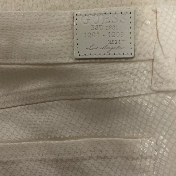 Guess Brittney Skinny Jeans White Snakeskin Size 30 - Picture 4 of 4